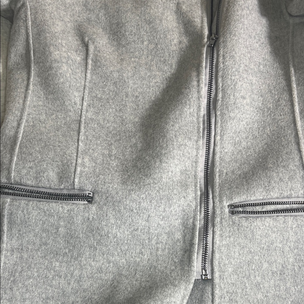 Belle & Bloom Gray Trench Coat wool blend size S - Picture 10 of 15